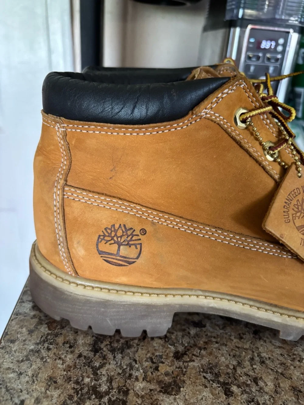 Timberland Wheat Nubuck Waterproof Lace-Up Work Boots - Picture 7 of 16